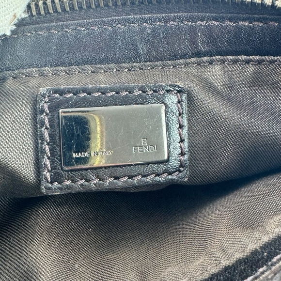 FENDI Vintage Zucca FF Pochette Baguette Shoulder Bag Made in Italy - Picture 13 of 16